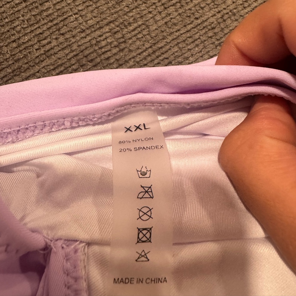 Lavender Ruched Halter One-Piece Swimsuit - Picture 12 of 12